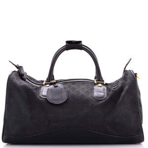 Gucci XL Zip Duffle Bag Vintage Web Canvas